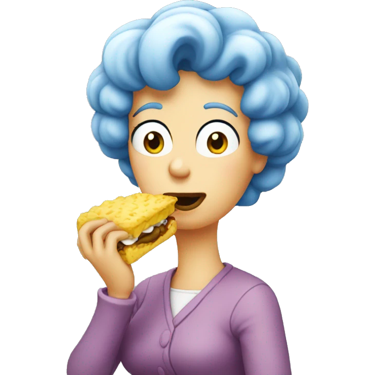 Marge eating emoji