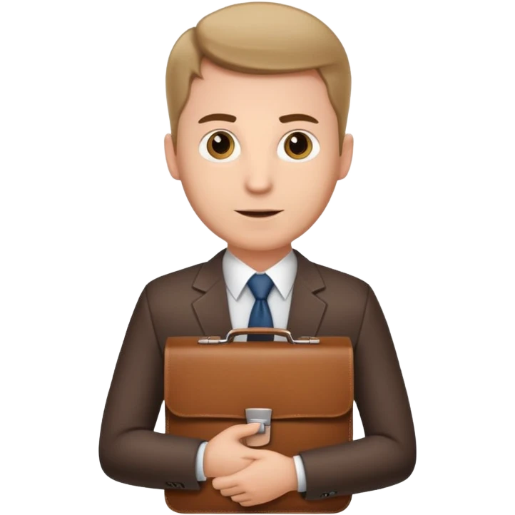 businessman with portfolio emoji
