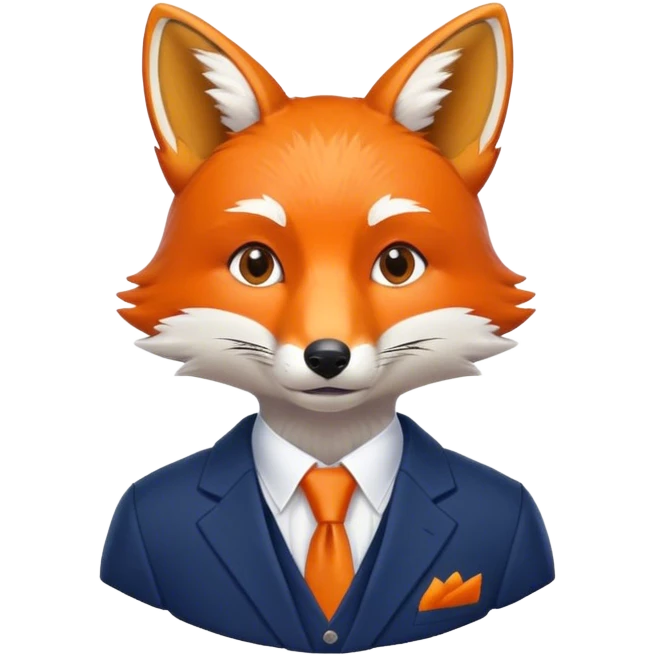 Fox wearing a sport coat  emoji