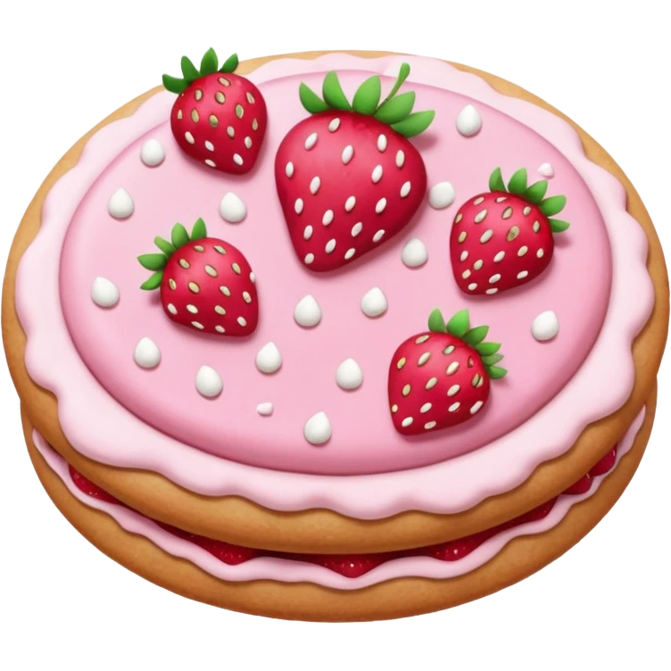 Strawberry cookie emoji
