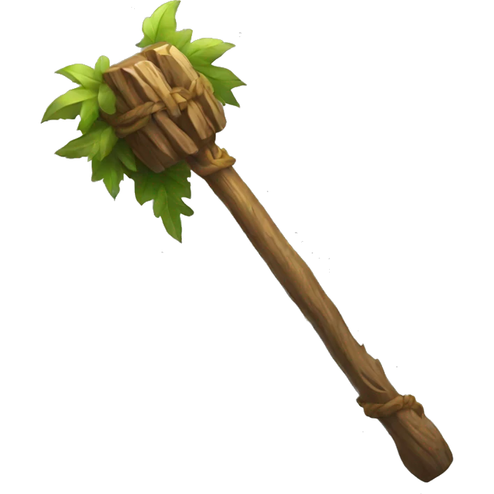 wooden druid staff emoji