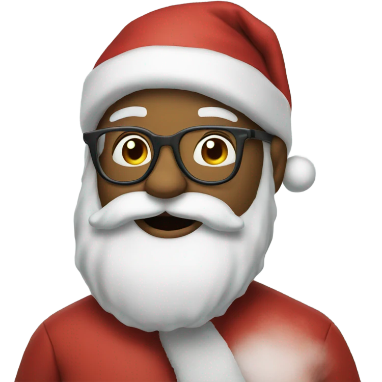 Santa with glasses meme emoji