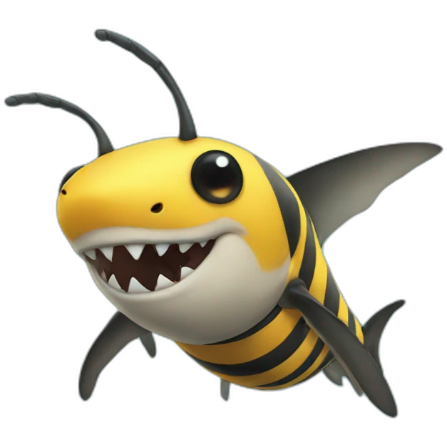 shark bee emoji