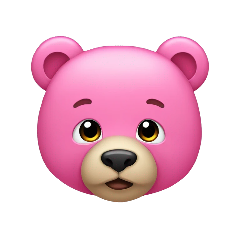 Oso con lazo rosa emoji