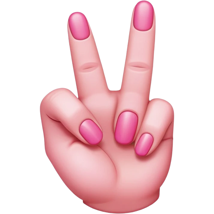 Pink middle finger emoji