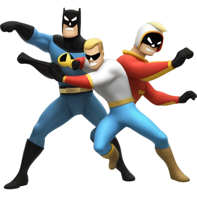 Johnny, bravo and space ghost fighting each other emoji