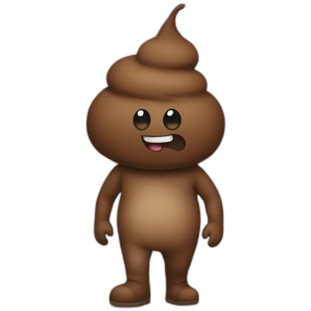 walking poo emoji