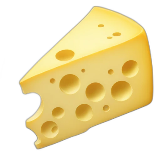 Emmentaler cheese on a plate emoji