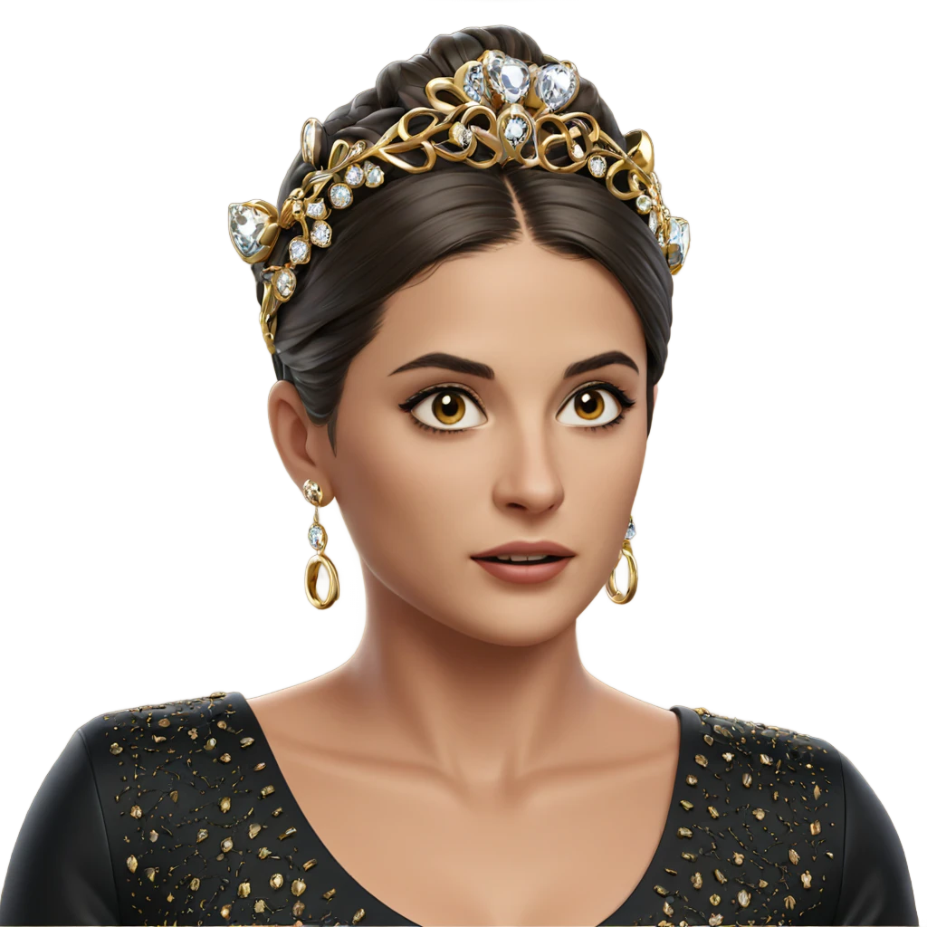 elegant girl with jewelry emoji