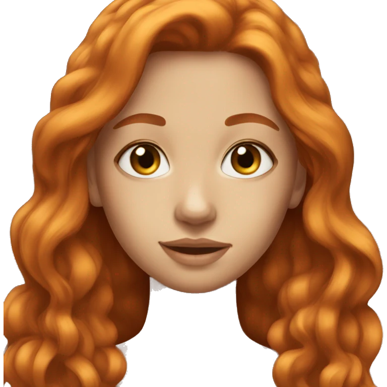 Beautiful girl with long ginger hair  emoji