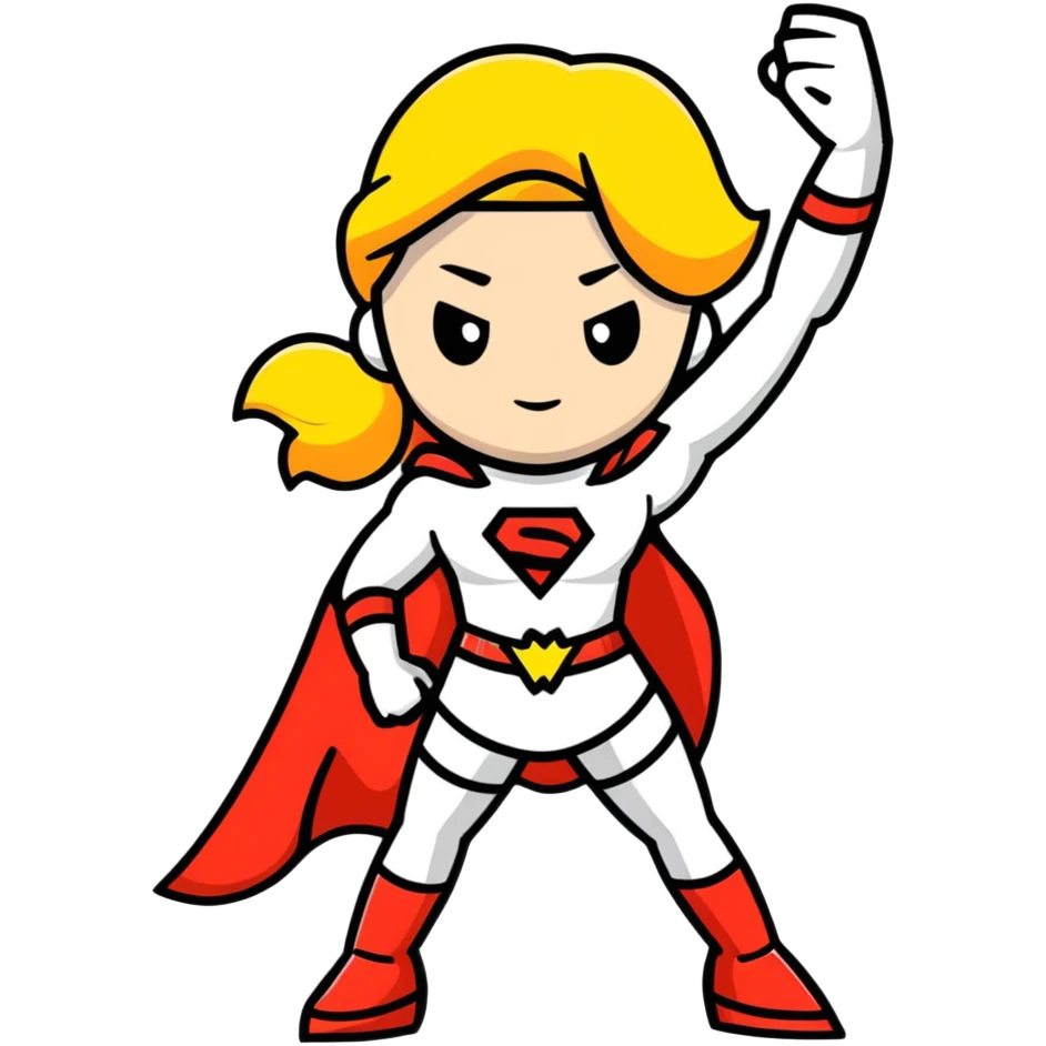 female superhero character emoji