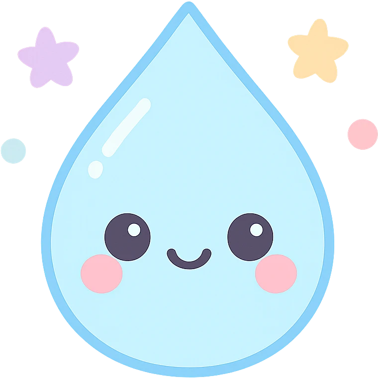 a water droplet emoji