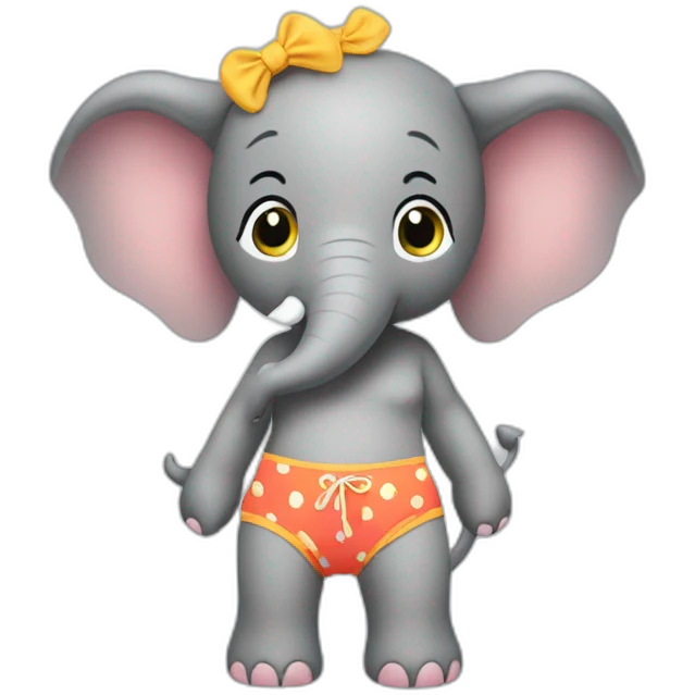 Éléphant en bikinis emoji