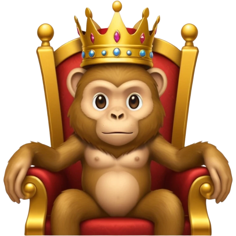 King that is a monkey on throne emoji