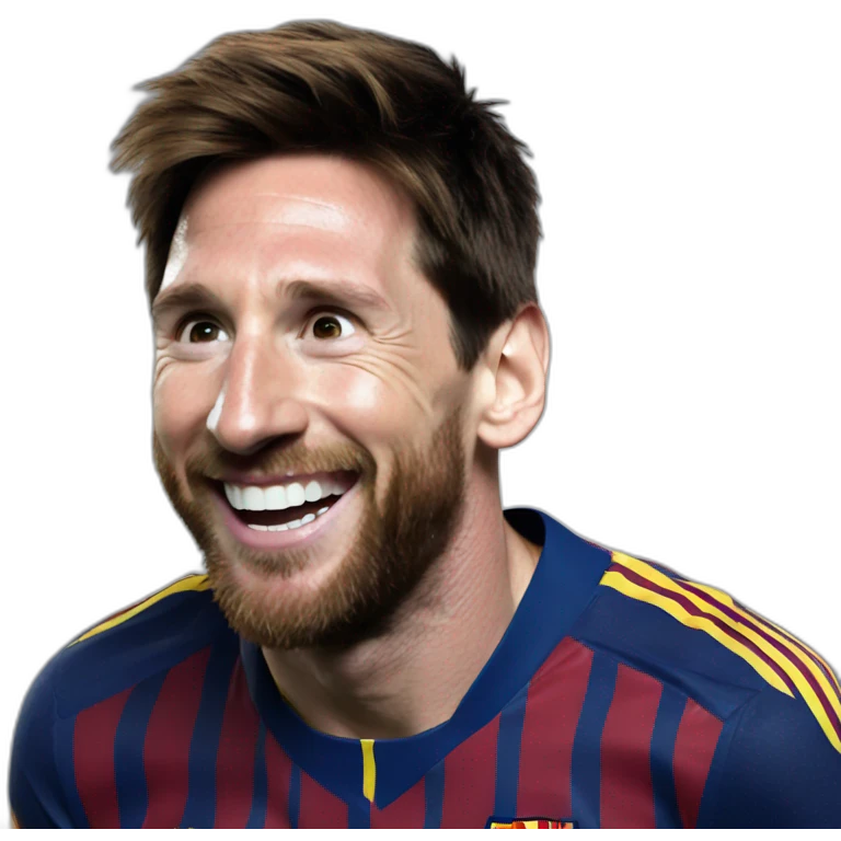 Messi riendo emoji