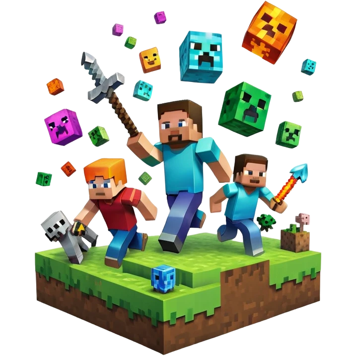 Minecraft movie poster emoji