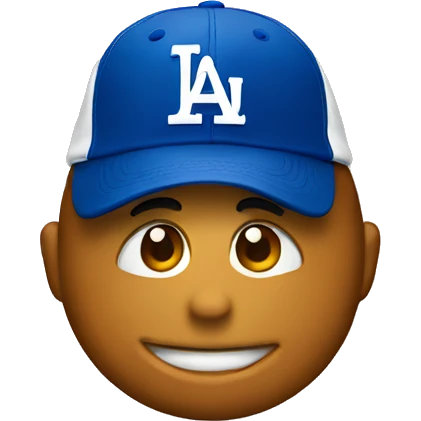 Emoji with dodger hat emoji