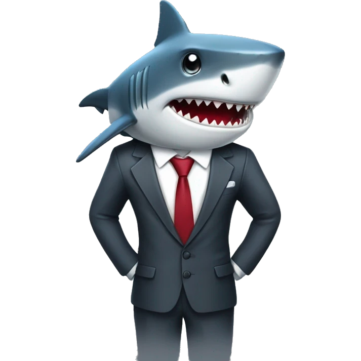 Shark in business suit emoji