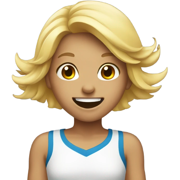 Girl cheering  emoji