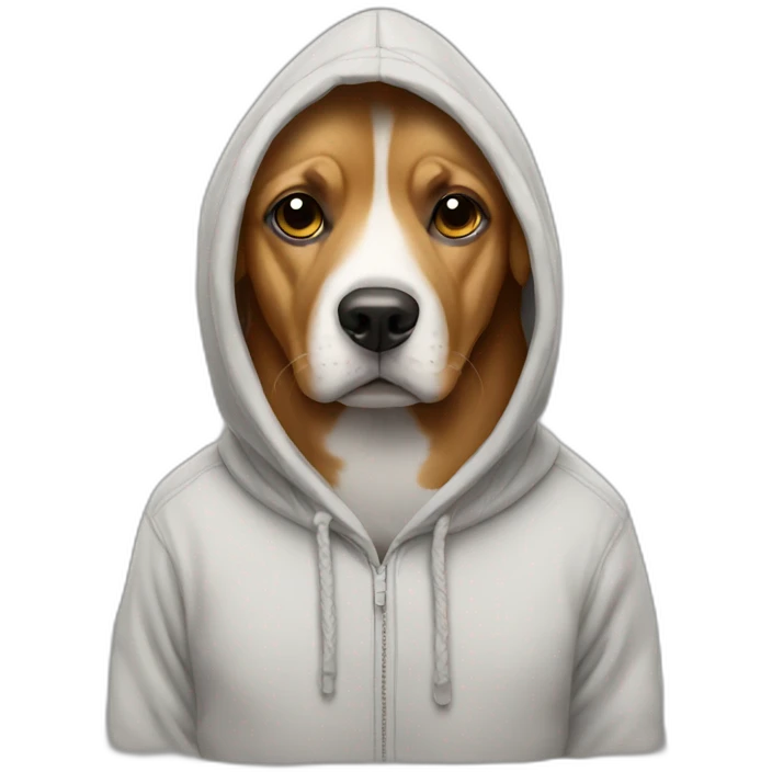 Dog wearing a hoodie  emoji