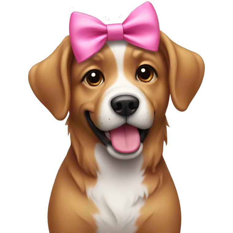 dog with a pink bow  emoji