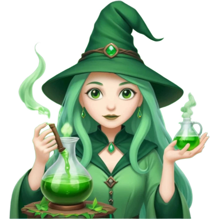 green witch cooking potion emoji