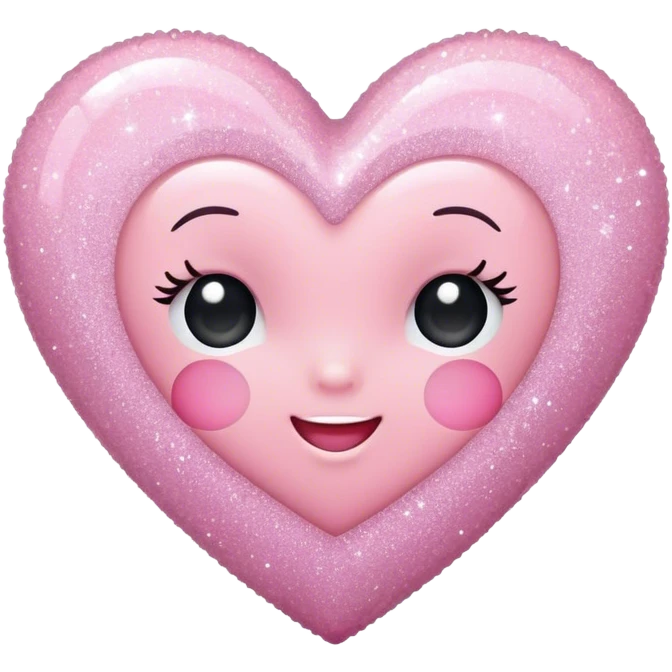 baby pink glitter heart emoji