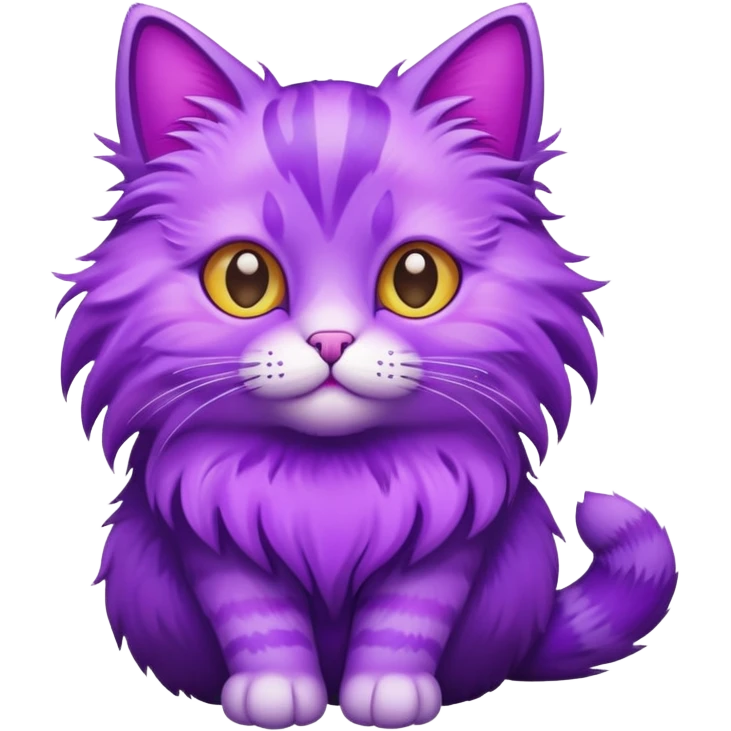 purple cat with bright violet fur emoji