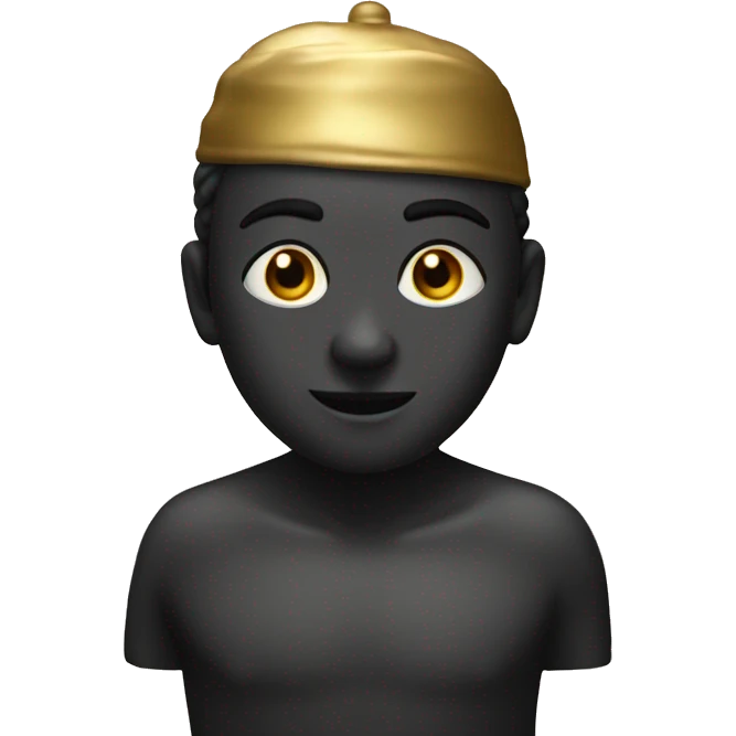 Black soap with gold cap emoji