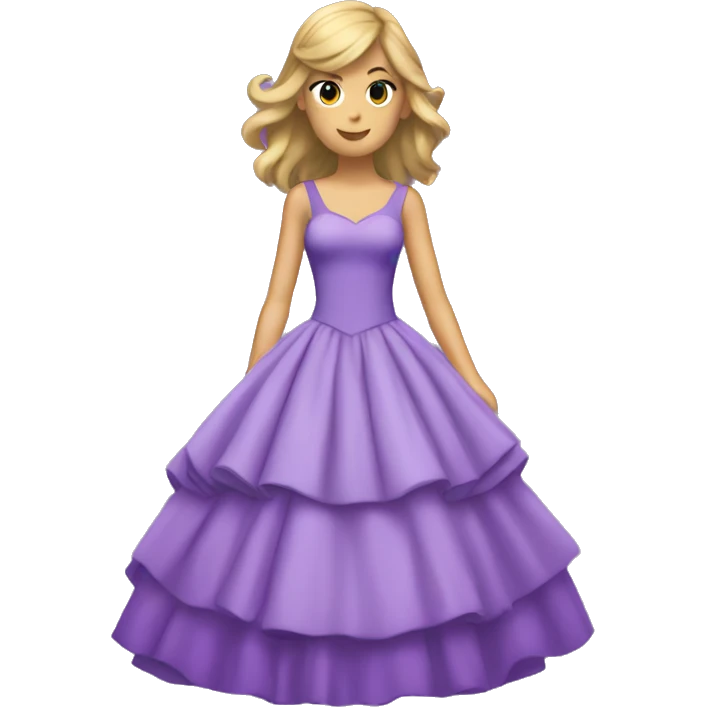 taylor swift purple layered princess dress  emoji
