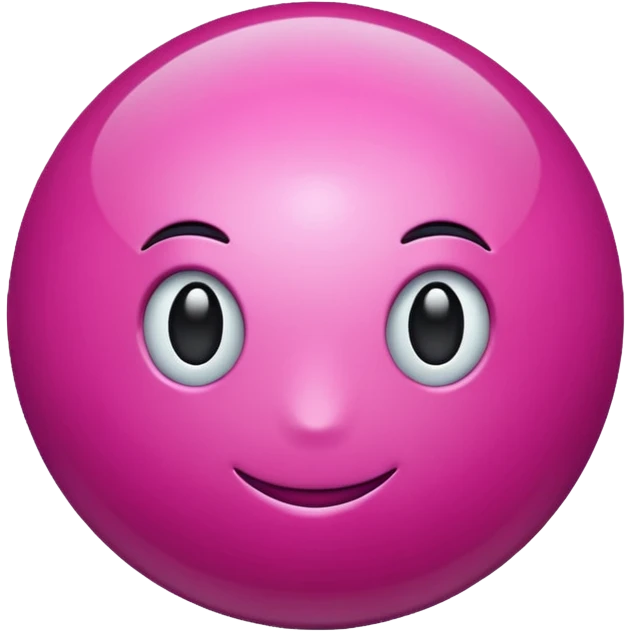 magenta color sphere. Negative : Emoji. emoji