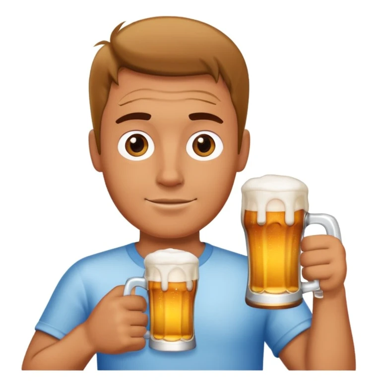 man and beer emoji
