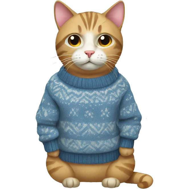 Cat with sweater  emoji