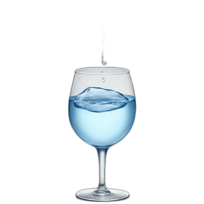 glass of water pouring onto a steak emoji