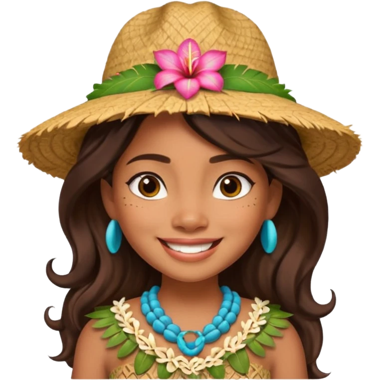Moana wear Hawaii's hat version emoji