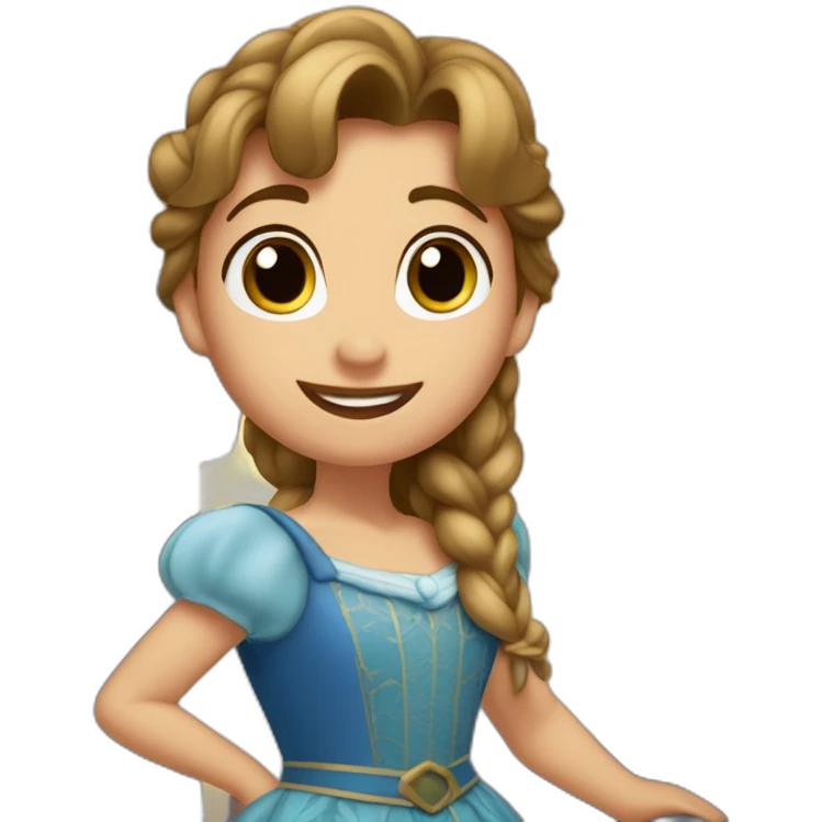 Piterpan en el castillo de walt disney emoji