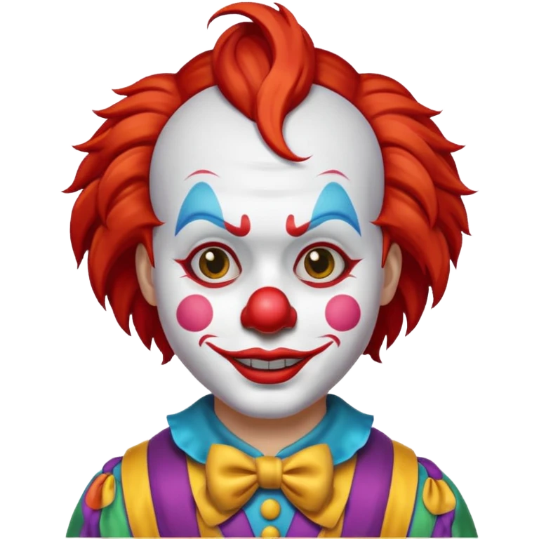 red hair clown emoji