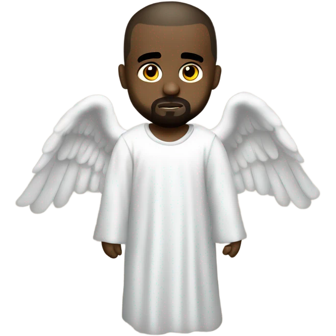 Kanye West as an angel emoji