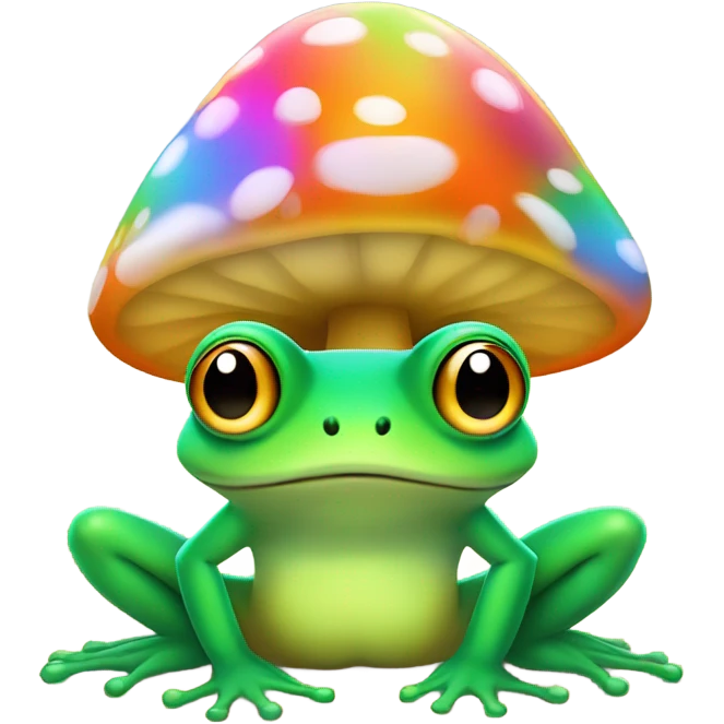 Frog with mushroom hat emoji