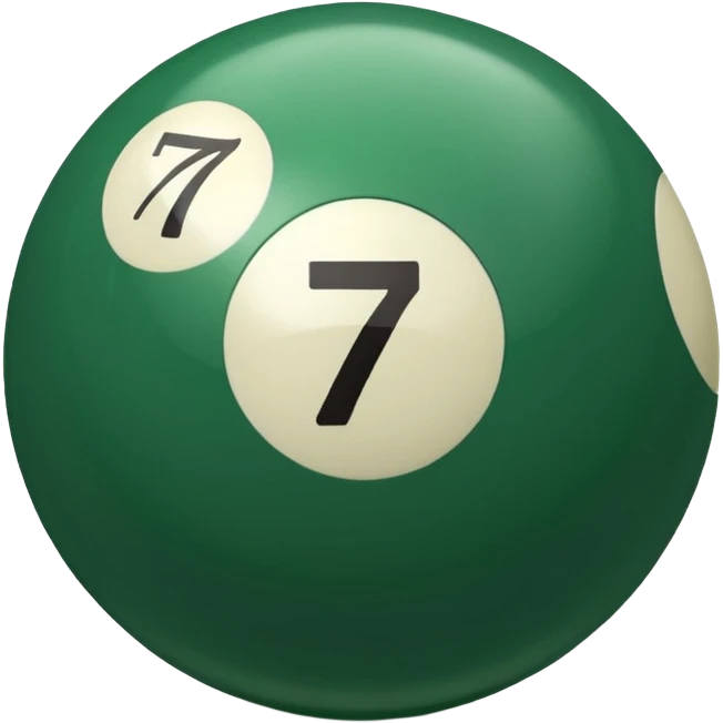 green billiard ball 7 number  emoji
