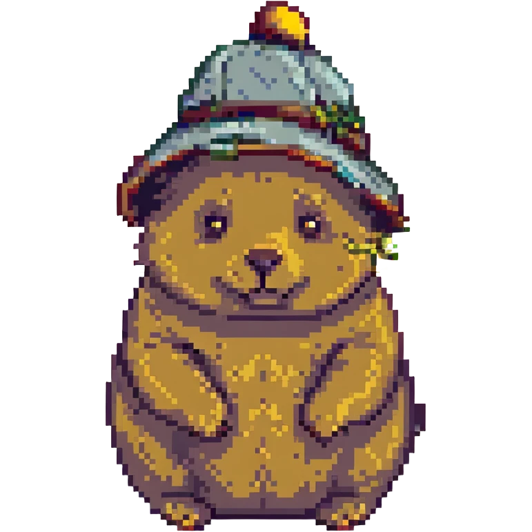 wombat with a hat emoji