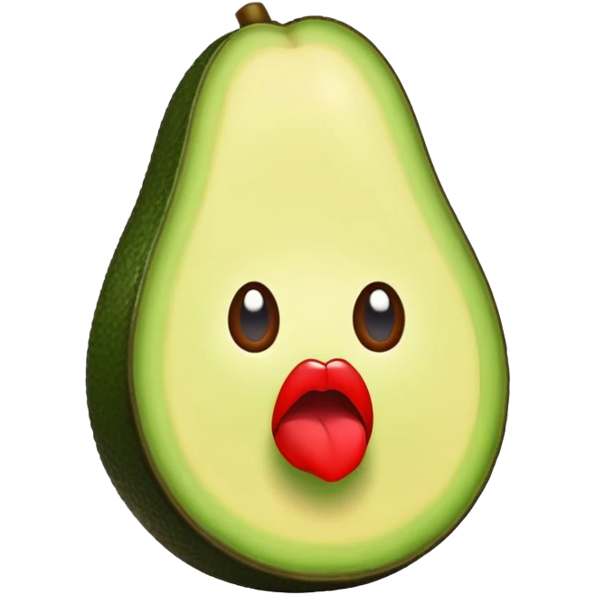Aguacate con labios grandes  emoji