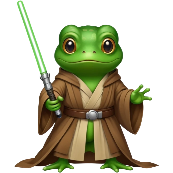 Jedi frog emoji