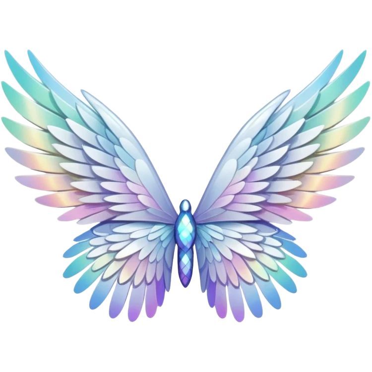 glitter wings white emoji