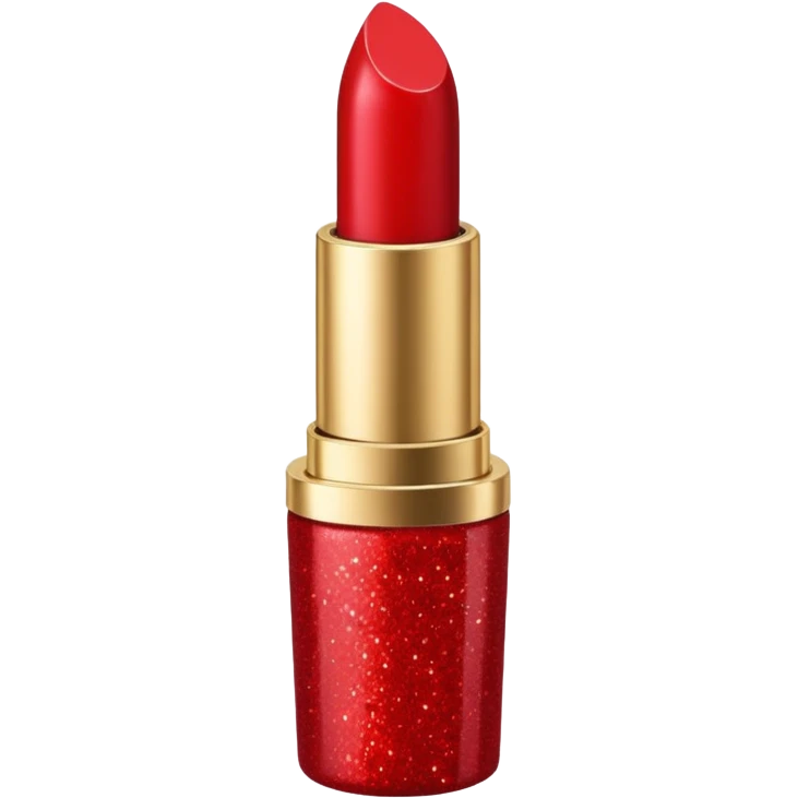red glitter lipstick emoji