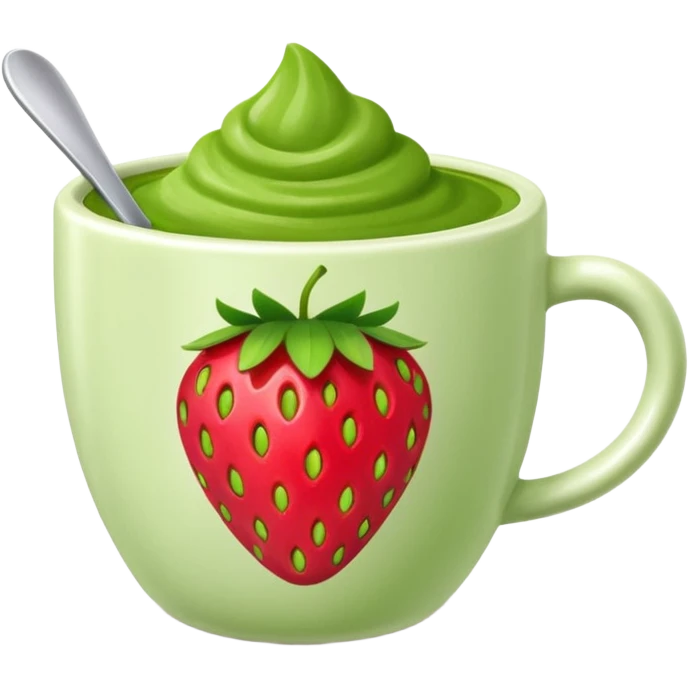Strawberry matcha emoji