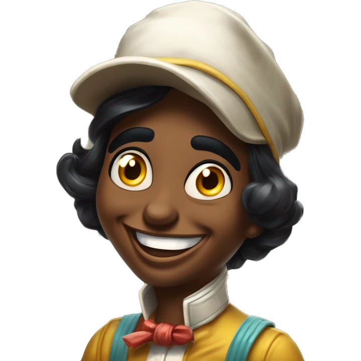 Laughing Jasmine race driver lunatic in Uncle Scrooge style, oil paint, mysterious eyes, intricate lips, masterpiece pose, odd perspective, beautiful, desirable, logical emoji