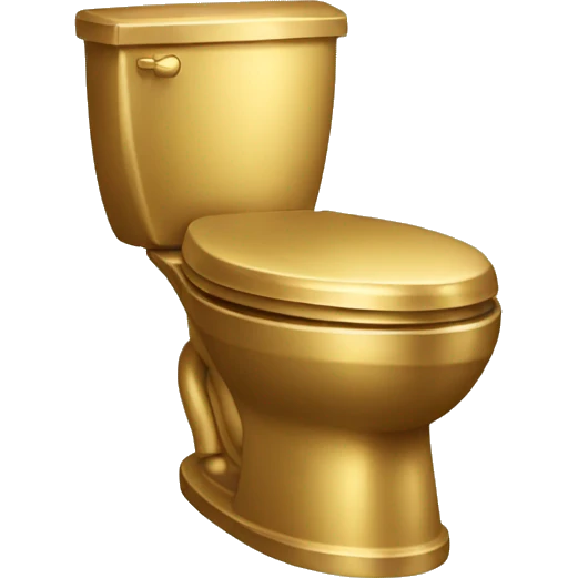 a golden toilet emoji