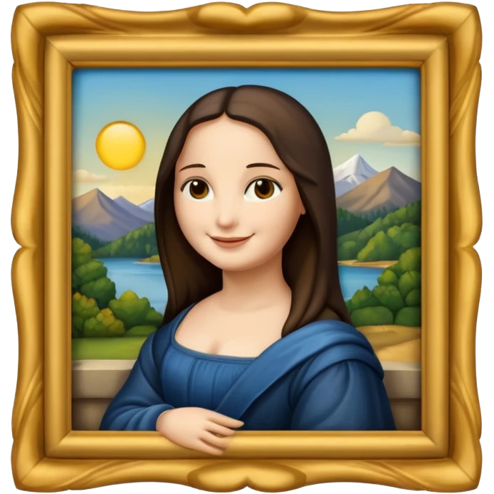 Mona Lisa inside of a picture frame  emoji