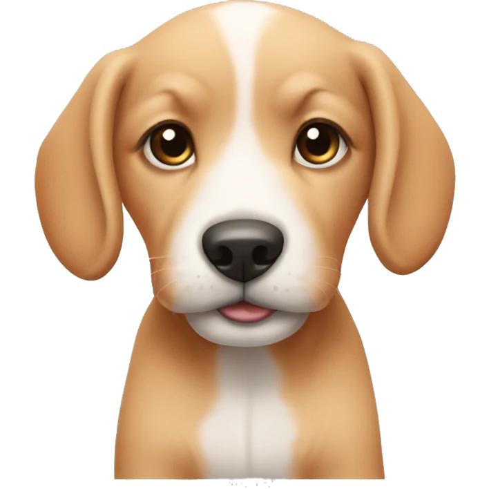 Two Apricot puppy  emoji